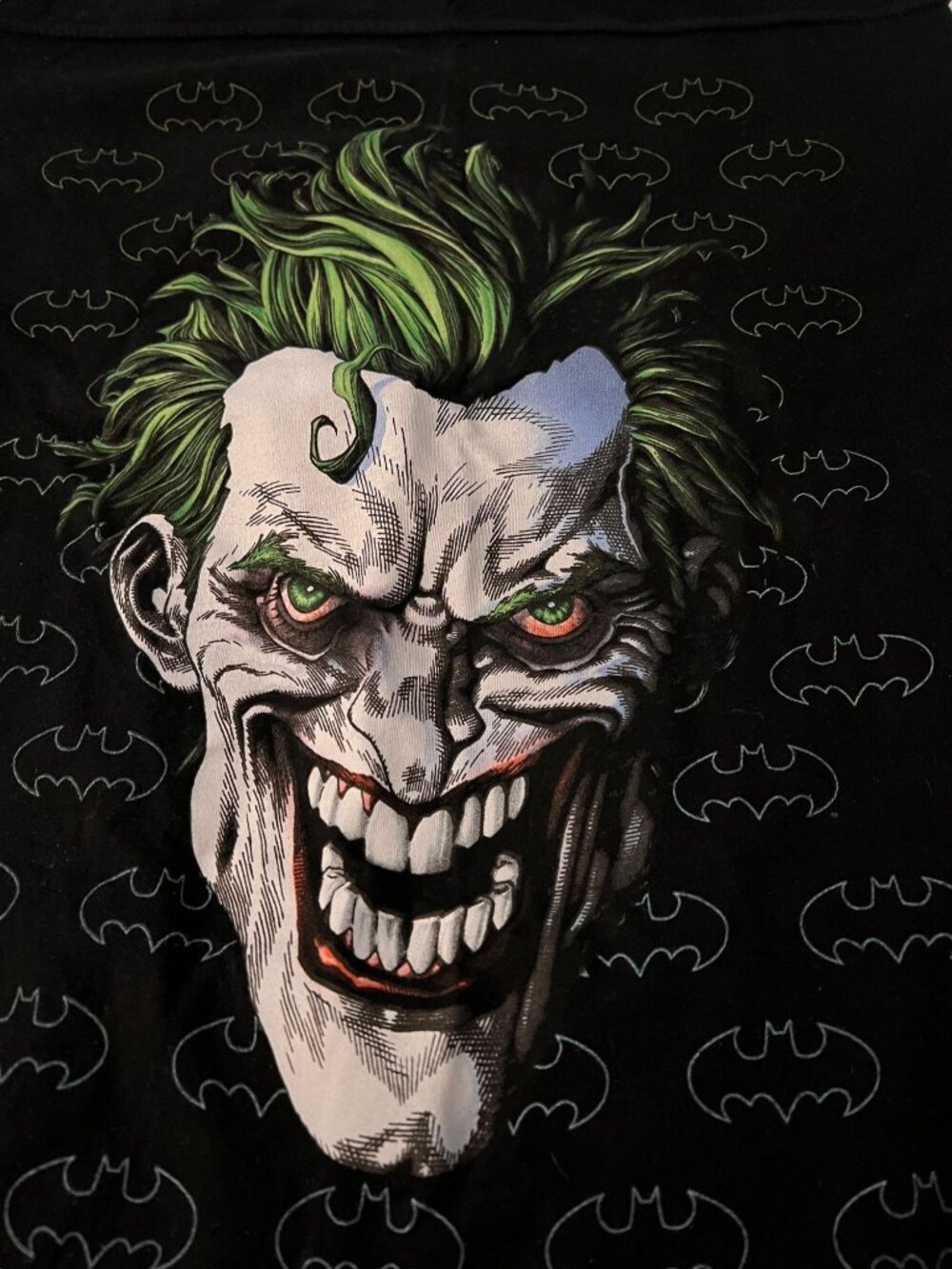 Batman Joker Graphic T-Shirt XL Black & White - Picture 2 of 6